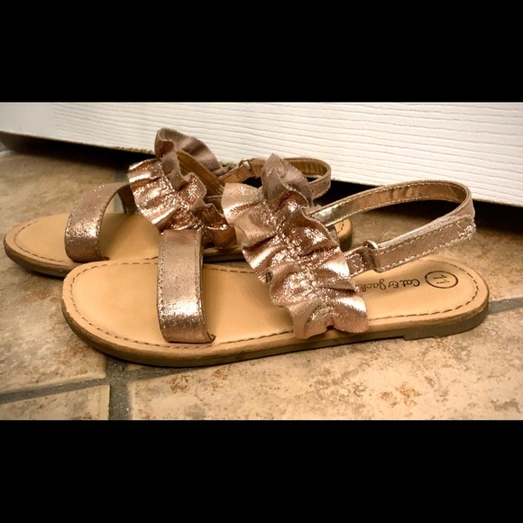 Cat & Jack Rose Gold Sandals - Picture 3 of 9